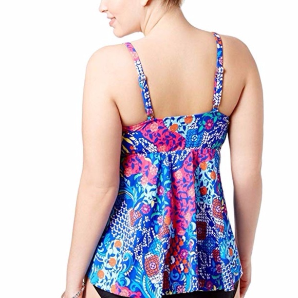 Tankini Top $65 Retail Floral-Print (524220) - Picture 6 of 6